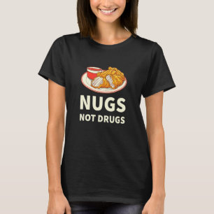 Camiseta Nuggets Não Drogas Sobriedade Homens Frango Empan