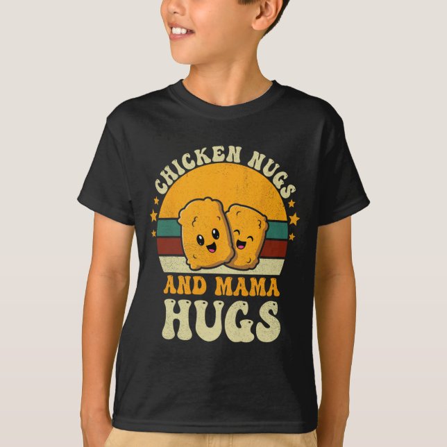 Camiseta Nugs E Mamãe Abraçam Toddler Por Amor De Frango Nu (Frente)