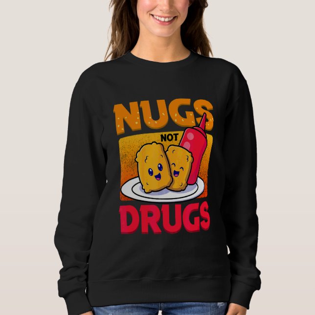 Camiseta Nugs Não Droga Sugestões De Comida Deliciosas (Frente)