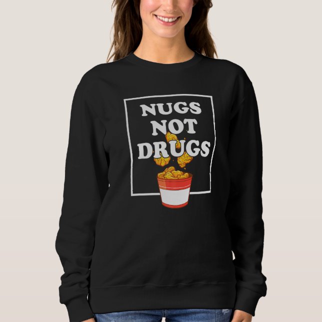 Camiseta Nugs Não Drogas Galinhas Nuggers Foodie (Frente)
