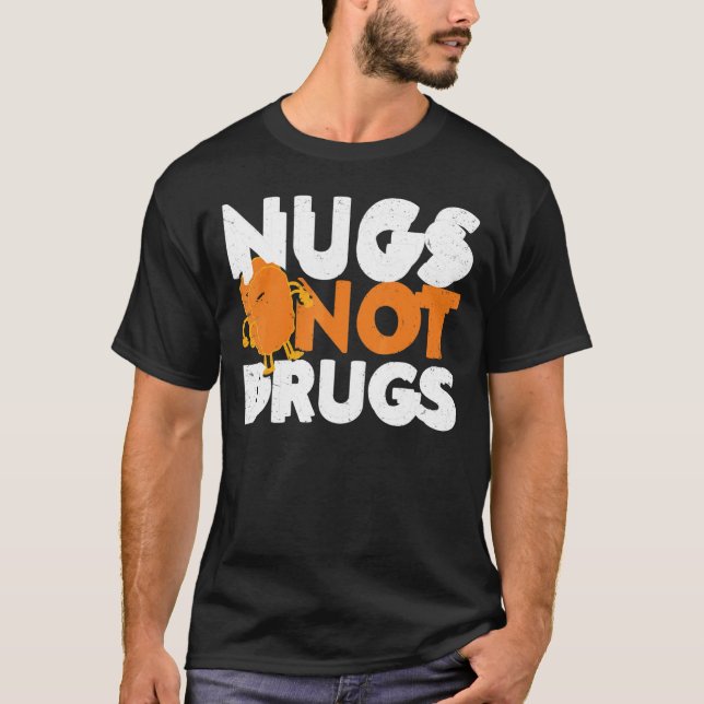 Camiseta Nugs Não Drogas  Nuggets de Frango Nuggets Irritad (Frente)