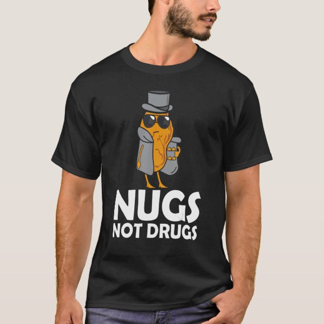 Camiseta Nugs Não Drogas - Nuggets Engraçados (Frente)