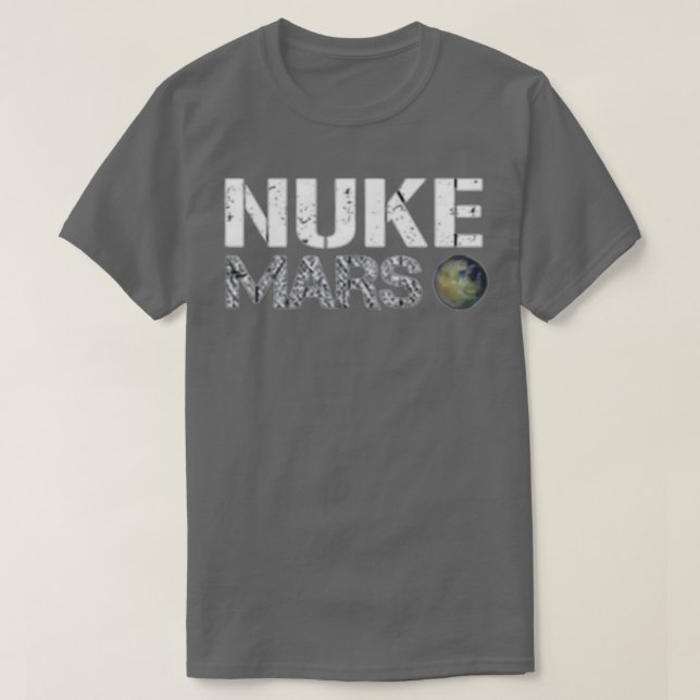 Camiseta Nuke Mars - Elon Musk SpaceX Project Oferece ideia (Frente do Design)