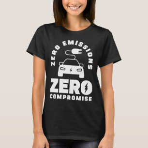 Camiseta Nula Emissões Zero Bateria De Compromisso Elétrica