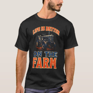 Camiseta Num Agricultor De Trator De Fazenda De Países Da F