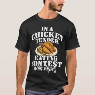 Camiseta num Concurso de Comer Tenders de Frango Comigo Mes