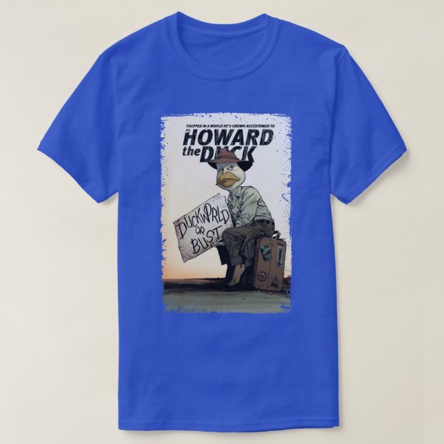 Camiseta Num mundo em que Howard art o presente Duck para f (Frente do Design)