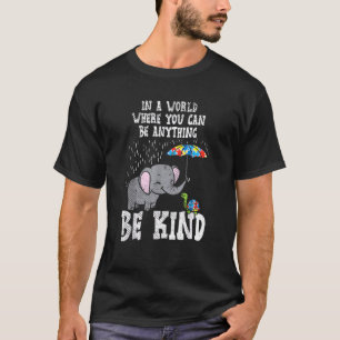 Camiseta Num Mundo Seja Gentil Elefante Bonito Tartaruga Gu