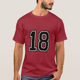 Camiseta Number 18 Varsity Sports Jersey | 18th Birthday