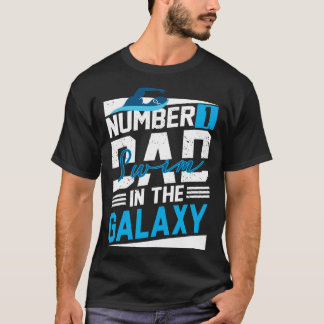 Camiseta Number 1 Swim Dad In The Galaxy Cartwheel Father O