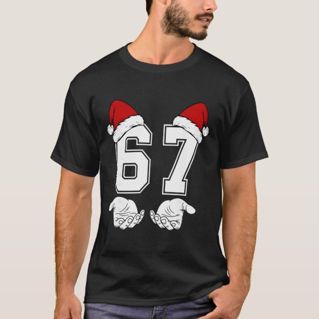 Camiseta Number 67 Matching Six Seven 6 7 Meme 6 7 Christma (Frente)