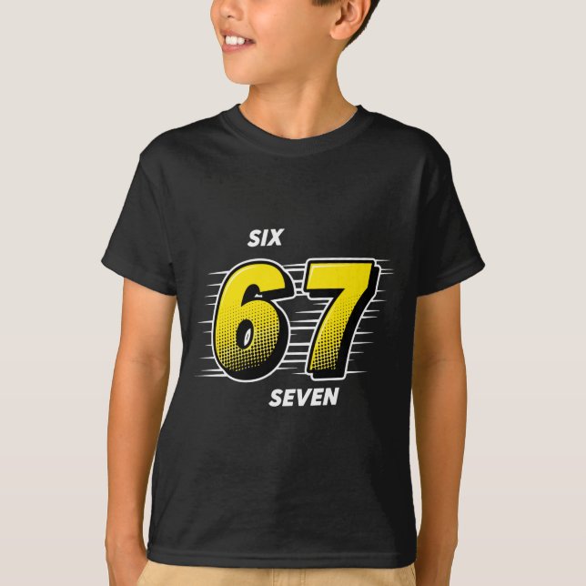 Camiseta Number 67 Six And Seven P Art Comic Style Yellow M (Frente)