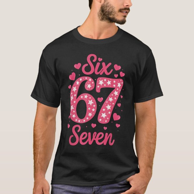 Camiseta Number 67 Six Seven 67 Meme Women Girls Kids Valen (Frente)