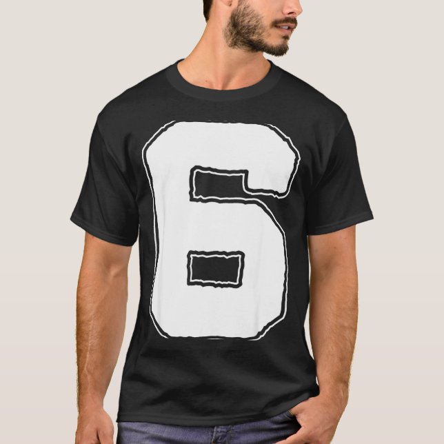 Camiseta Number 6 6th Birthday Boy Kids Six Year Old Happy  (Frente)