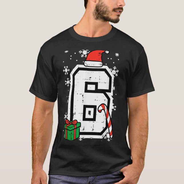 Camiseta Number 6 Christmas 6 7 Xmas Matching 67 Meme Men W (Frente)