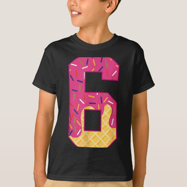 Camiseta Number 6 Ice Cream Drip 67 Meme Couple Halloween C (Frente)