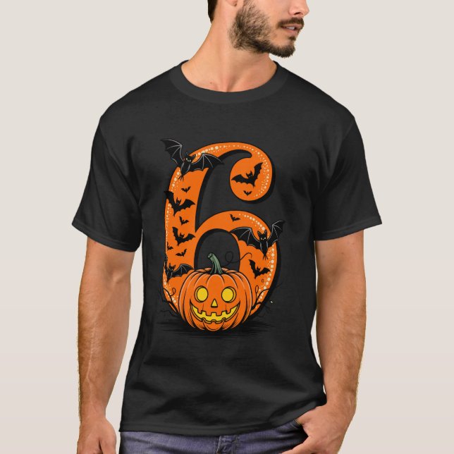 Camiseta Number 6 Six Funny Halloween Meme Matching Couples (Frente)