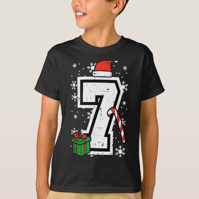 Camiseta Number 7 Christmas 6 7 Xmas Matching 67 Meme Men W (Frente)