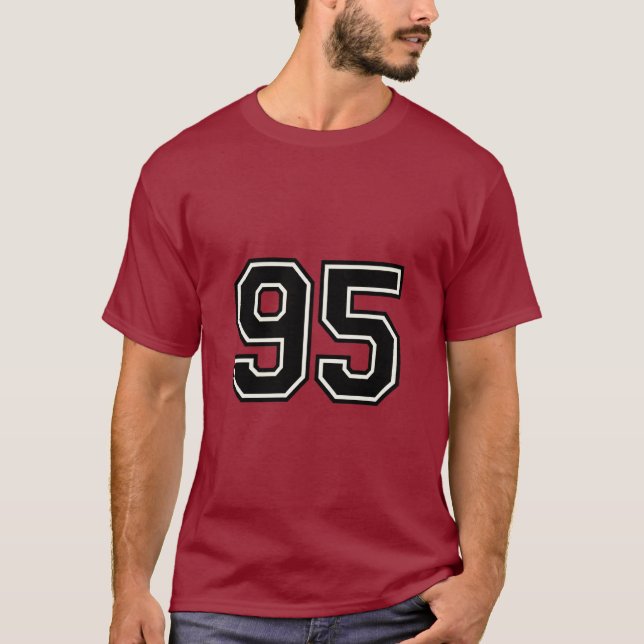 Camiseta Number 95 Varsity Sports Jersey | 95th Birthday (Frente)