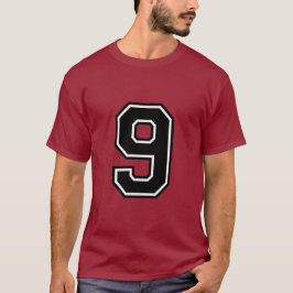 Camiseta Number 9 Custom Sports Jersey | Varsity Birthday 
