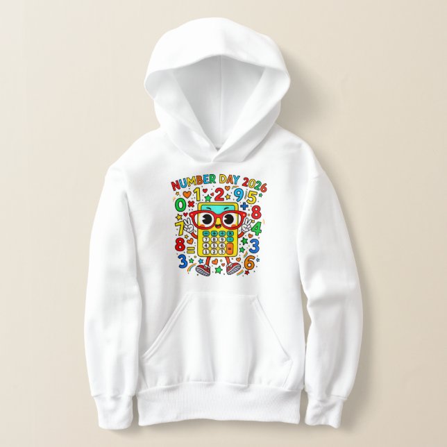 Camiseta Number Day 2026 Cute Maths Calculator Hoodie (Postura )