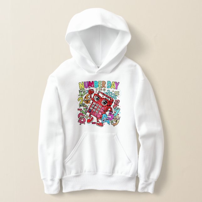 Camiseta Number Day Hoodie for Kids UK Primary School Maths (Postura )
