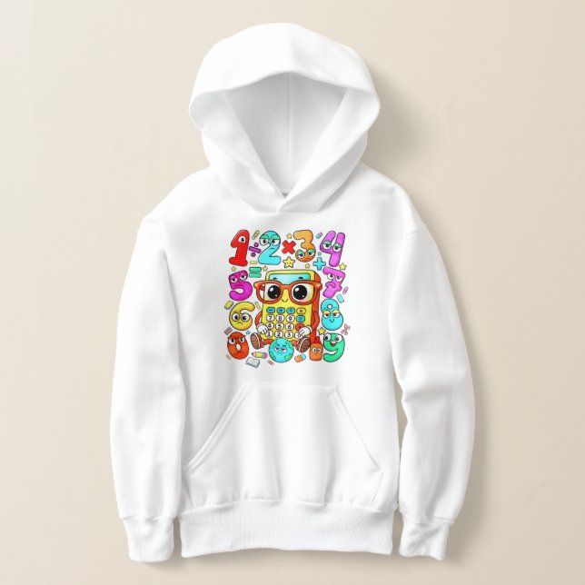 Camiseta Number Day Kids Hoodie | Cute Maths Numbers (Postura )