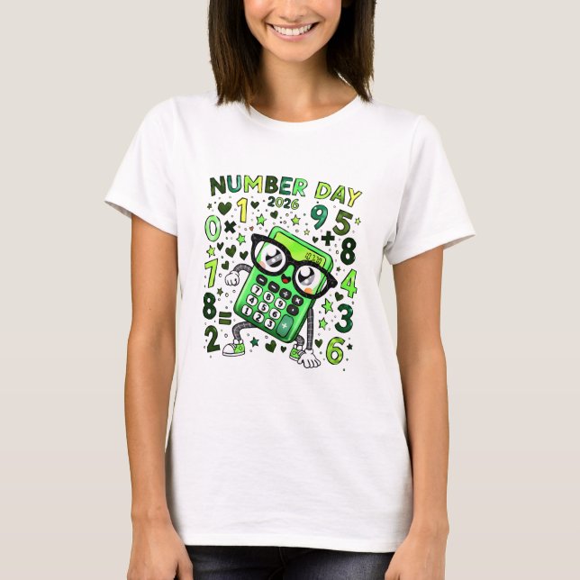 Camiseta Number Day Maths T Shirt for Teachers and Schools (Frente)
