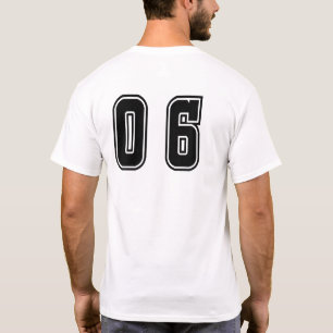 Camiseta número 06 número 6