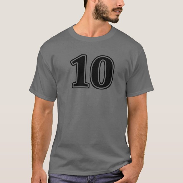 Camiseta Número 10 Dez Frente (Frente)