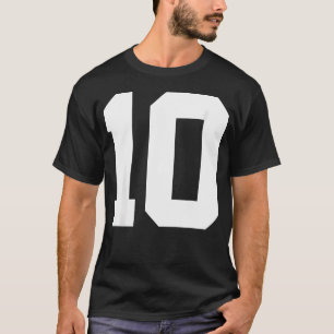 Camiseta Número 10 Impresso Atrás Apenas Equipe