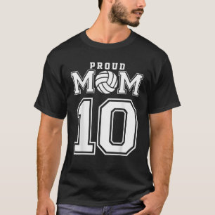 Camiseta Número 10 Mãe de Volei Orgulhosa Personalizado