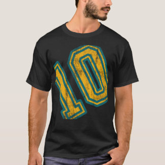 Camiseta número 10 - número 10, vintage, retrô