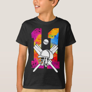 Camiseta Número 11 Anos Críquete 11º Aniversário 