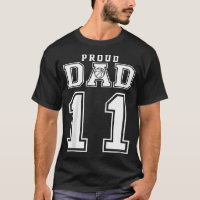 Número 11 Personalizado Orgulhoso Pai de Basquete