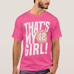 Camiseta Número 12 É O Pai Da Minha Rapariga 12 Voleibol Mã