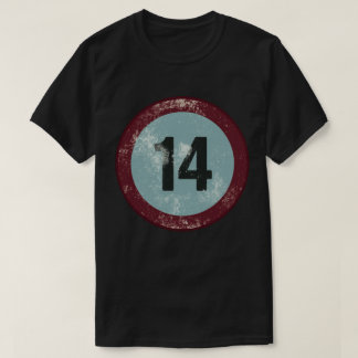 Camiseta Número 14 Vintage Desgastado