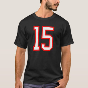 Camiseta Número 15 White Red Sports Jersey Birthday Lucky N