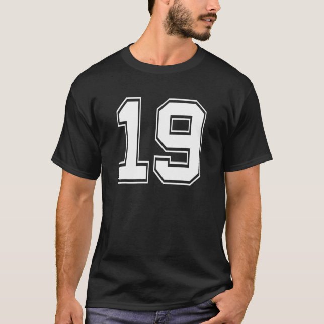 Camiseta Número 19, Birt de Basquete de Futebol (Frente)