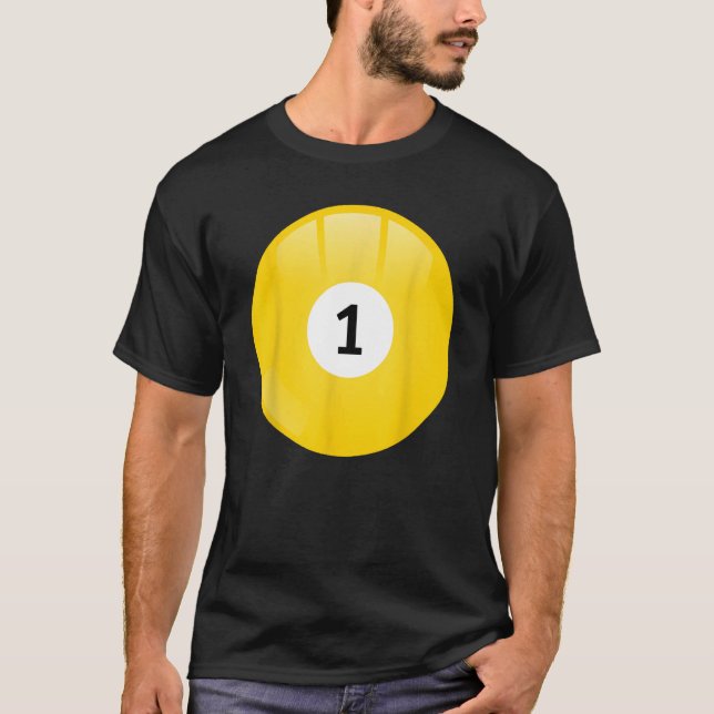 Camiseta Número 1 Bola de Piscina (Frente)