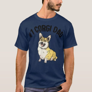 Camiseta Número 1 Cachorro Corgi Pai Corgi Amantes Corgi Pr