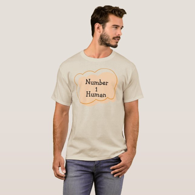 Camiseta Número 1 - Camisa-T humana (Frente Completa)