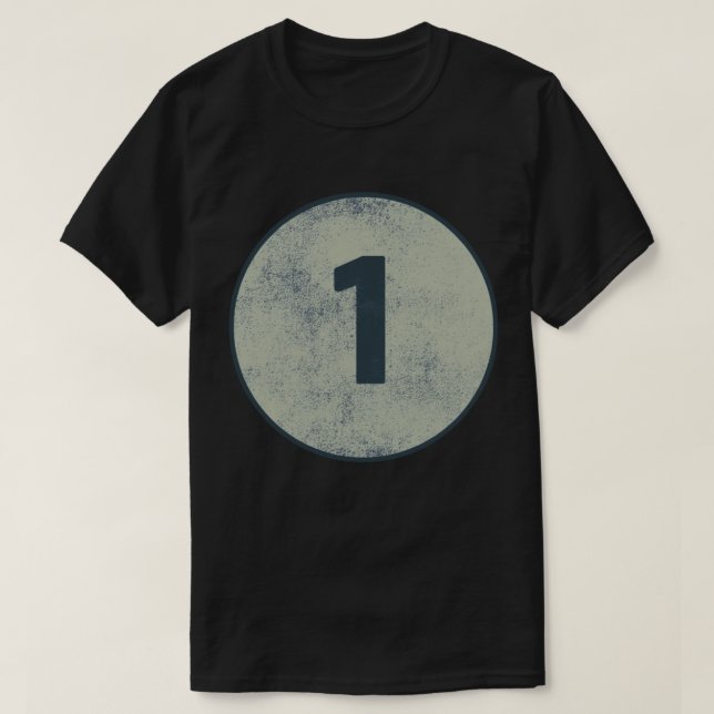 Camiseta Número 1 Vintage Distorcida (Frente do Design)