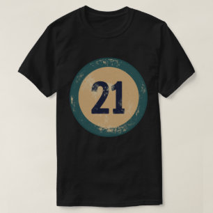 Camiseta Número 21 Vintage Distorcida