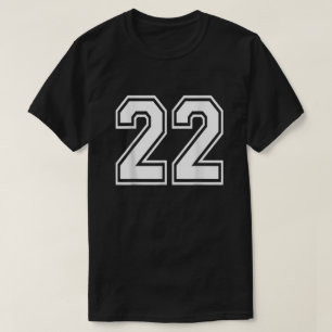 Camiseta Número 22 Equipe de Esporte da Varsity Jersey 22. 