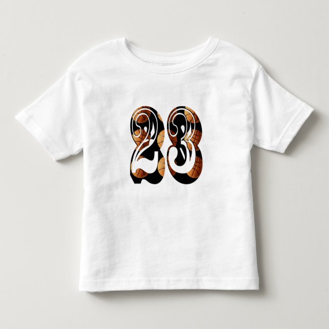 Camiseta Número 23 do basquete, Logotipo de imagem, (Frente)