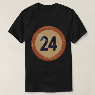 Camiseta Número 24 Vintage Desgastado
