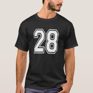 Camiseta Número 28 da Equipe Uniforme de Esporte 28