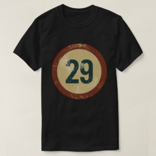 Camiseta Número 29 Vintage Desgastado