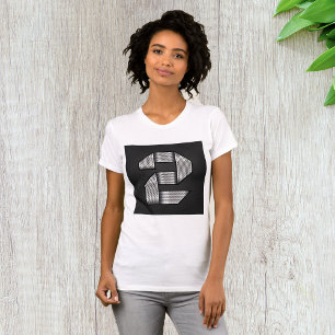 Camiseta Número 2 Metálico Cromado Industrial Negrito